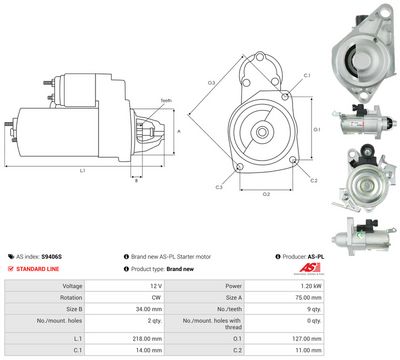 Startér AS-PL S9406S