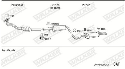 ABGASANLAGE WALKER VWK010001A