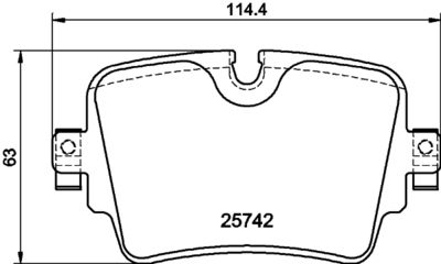 Комплект тормозных колодок, дисковый тормоз HELLA 8DB 355 021-391 для JAGUAR F-TYPE