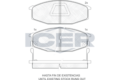 140443 ICER Комплект тормозных колодок, дисковый тормоз