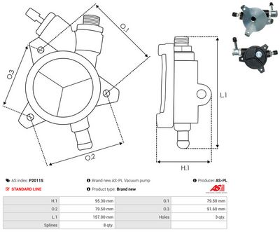 POMPA VACUUM SISTEM DE FRANARE AS-PL P2011S 2