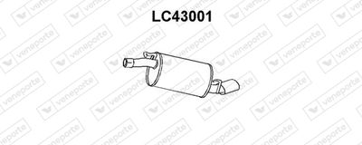 Глушитель выхлопных газов конечный VENEPORTE LC43001 для AUTOBIANCHI Y10