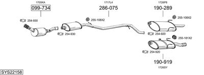 Układ wydechowy BOSAL SYS22158