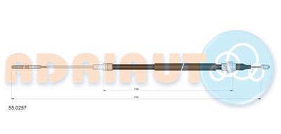 Cable Pull, parking brake 55.0257