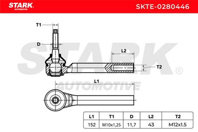 накрайник на напречна кормилна щанга STARK SKTE-0280446