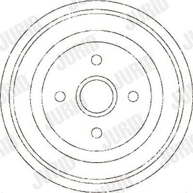 Тормозной барабан JURID 329135J для VW CADDY