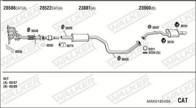 Изпускателна система WALKER MAK018543A