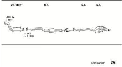 Układ wydechowy WALKER MBK032950