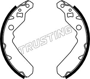 TRUSTING 026.354 Ремкомплект барабанных колодок  для DAIHATSU CUORE (Дайхатсу Куоре)