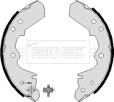 BORG & BECK BBS6042 Ремкомплект барабанных колодок  для ISUZU TROOPER (Исузу Троопер)