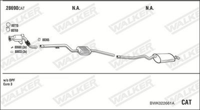 ABGASANLAGE WALKER BWK022661A