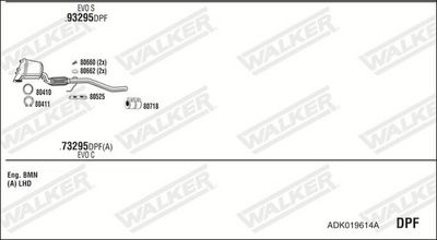 Изпускателна система WALKER ADK019614A