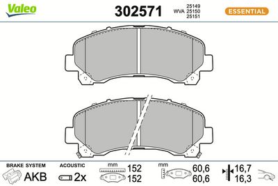 SET PLACUTE FRANA FRANA DISC VALEO 302571