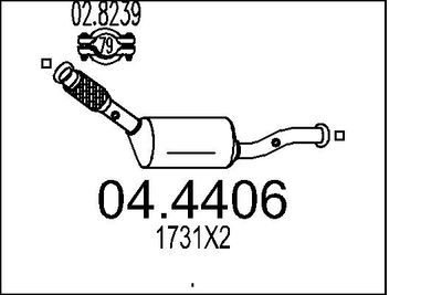 MTS 04.4406 Катализатор  для PEUGEOT 307 Break (3E) 2.0