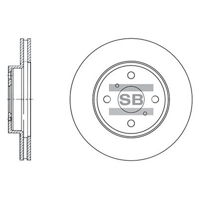 Тормозной диск Hi-Q SD4003 для DAIHATSU CHARADE