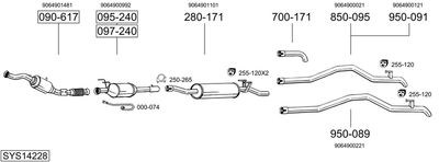 Układ wydechowy BOSAL SYS14228