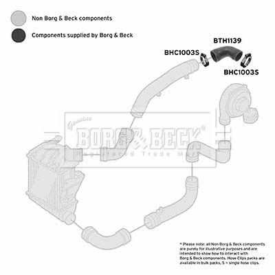 Charge Air Hose Borg & Beck BTH1139