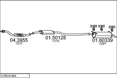 Układ wydechowy MTS CITR23790A009073
