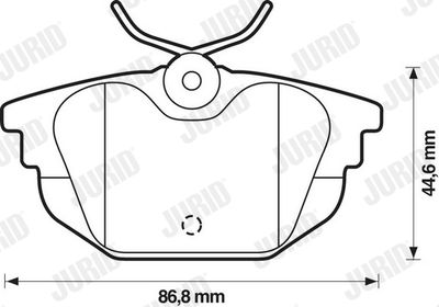 Комплект тормозных колодок, дисковый тормоз JURID 571979D для FIAT MERENGO