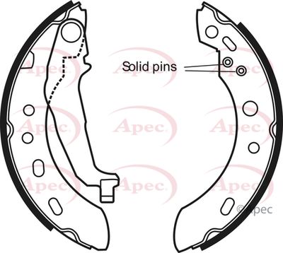 Brake Shoe Set APEC SHU665