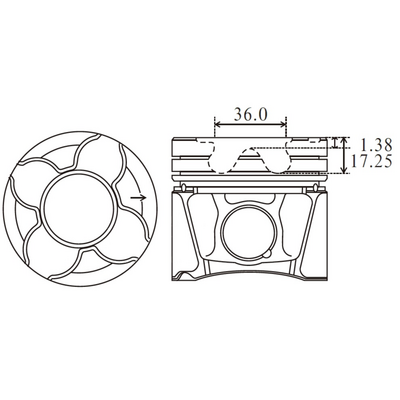 PISTON MV Parts MVP9772 1