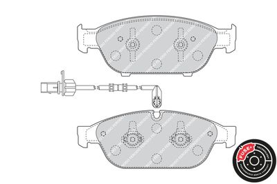 Комплект тормозных колодок, дисковый тормоз FDB4397