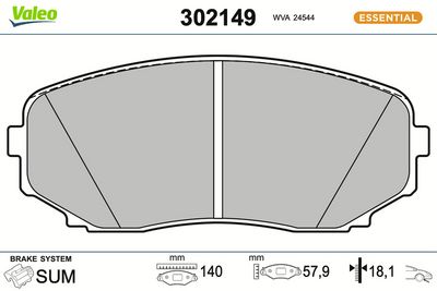 BREMSBELAGSATZ SCHEIBENBREMSE