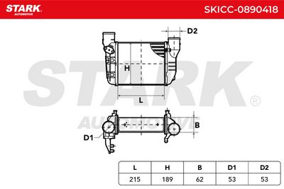 интеркулер (охладител за въздуха на турбината) STARK SKICC-0890418