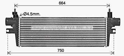 Интеркулер AVA QUALITY COOLING TO4774 для TOYOTA FORTUNER