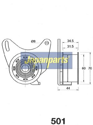 Tensor de correa, correa dentada JAPANPARTS BE-501, foto 2