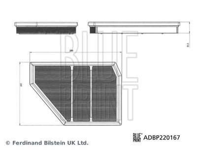 Filtr powietrza BLUE PRINT ADBP220167