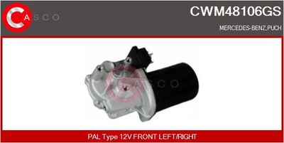 Двигатель стеклоочистителя CASCO CWM48106GS для PUCH G-MODELL