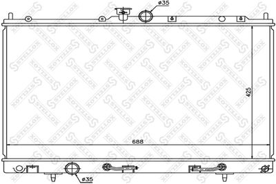 Радиатор, охлаждение двигателя STELLOX 10-25348-SX для MITSUBISHI OUTLANDER