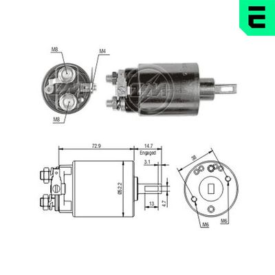 Elektromagnetický spínač, startér ERA ZM685