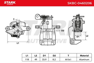 спирачен апарат STARK SKBC-0460206
