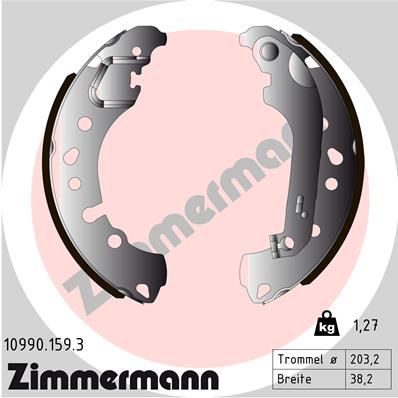 ZIMMERMANN 10990.159.3 Гальмівні колодки барабанні 
