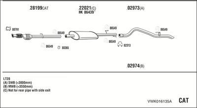 SISTEM DE ESAPAMENT WALKER VWK016135A