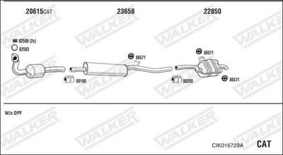 Изпускателна система WALKER CIK016729A