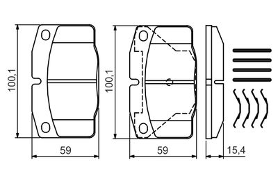 Brake Pad Set, disc brake 0 986 469 390