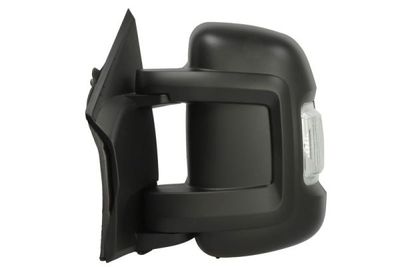 Zijspiegel Links (handmatig, in reliëf, kort, met indicator, met temperatuursensor, wy5w gloeilamp) past: CITROEN JUMPER III  FIAT DUCATO  PEUGEOT BOXER 04.06-10.23