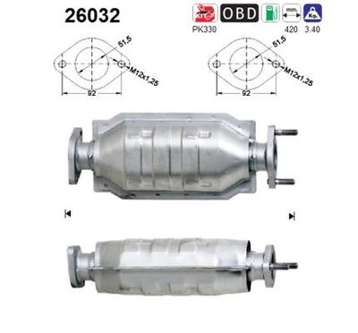 Катализатор AS 26032 для MITSUBISHI SPACE
