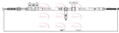 Cable Pull, parking brake APEC CAB1600