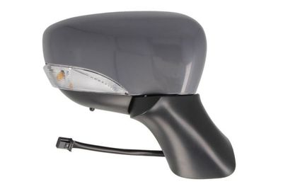 Zijspiegel Rechts (elektrisch, in reliëf, met verwarming, under-coated, elektrisch opklapbaar, met indicator, met temperatuursensor) past: RENAULT CLIO IV Ph I, CLIO IV Ph II 11.12-09.19