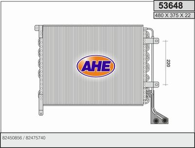 AHE 53648 Радиатор кондиционера  для FIAT CROMA (Фиат Крома)