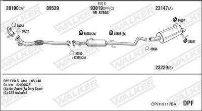 SISTEM DE ESAPAMENT WALKER OPH19117BA