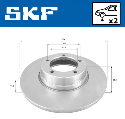 BREMSSCHEIBE SKF VKBD80946S2 1