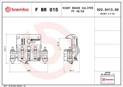 ETRIER FRANA BREMBO FBR015 1