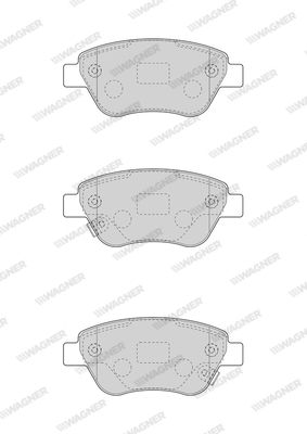 Комплект тормозных колодок, дисковый тормоз WAGNER WBP23982B для OPEL ADAM
