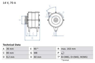 Alternator 0 986 034 470