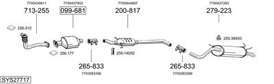 Układ wydechowy BOSAL SYS27717